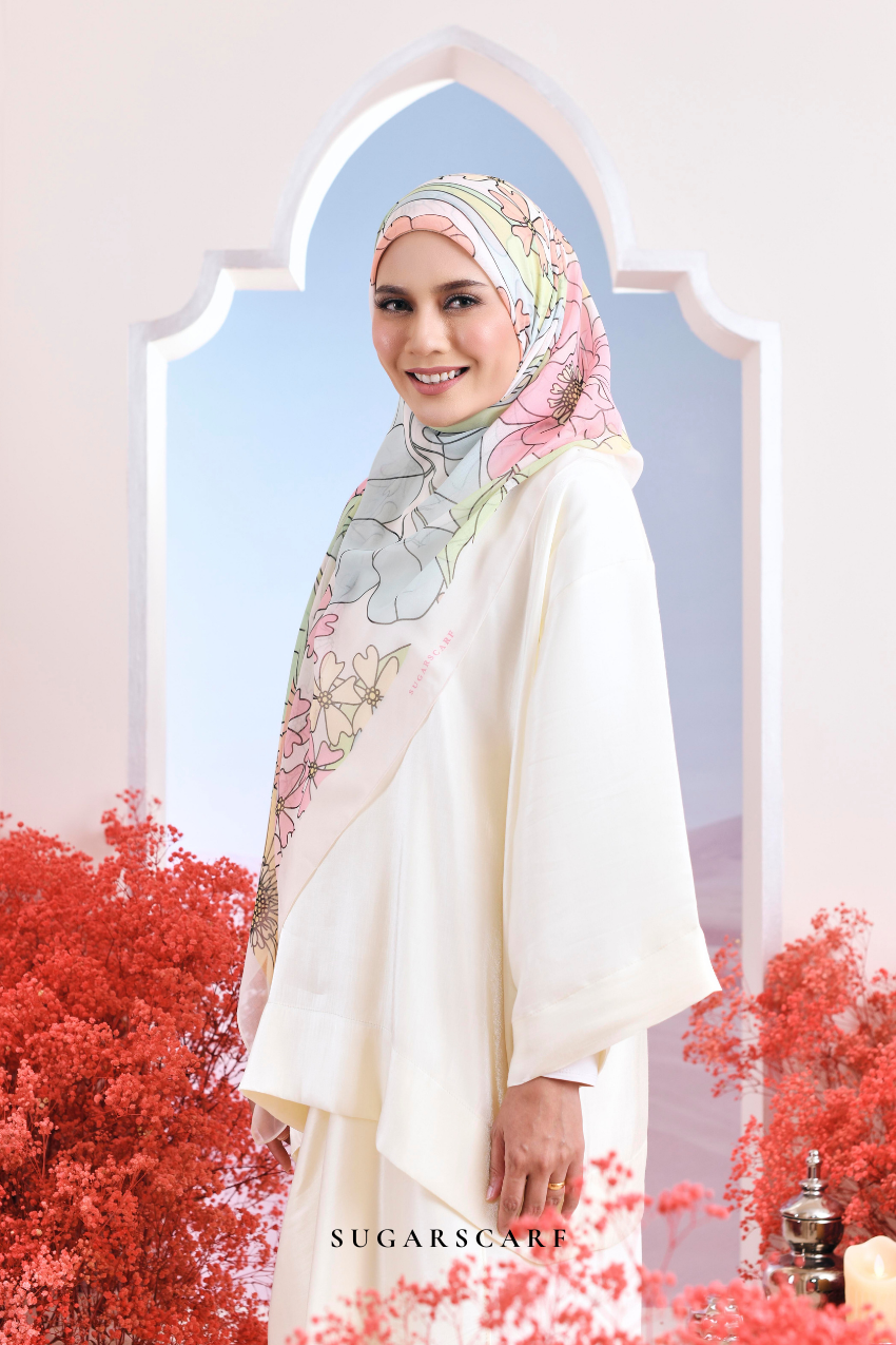 YES ( Japanese Voile Vol2 Square Scarf ) Riang Raya in ( GEMBIRA )