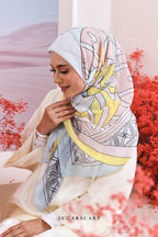 YES DEFECT - ( Japanese Voile Vol2 Square Scarf ) Garden of Hurrem Bloom in ( ELA )