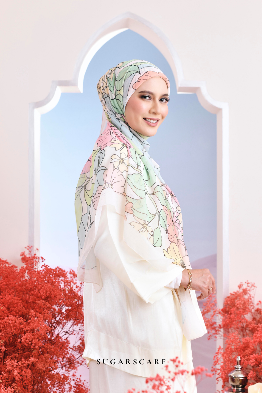 YES ( Japanese Voile Vol2 Square Scarf ) Riang Raya in ( GEMBIRA )
