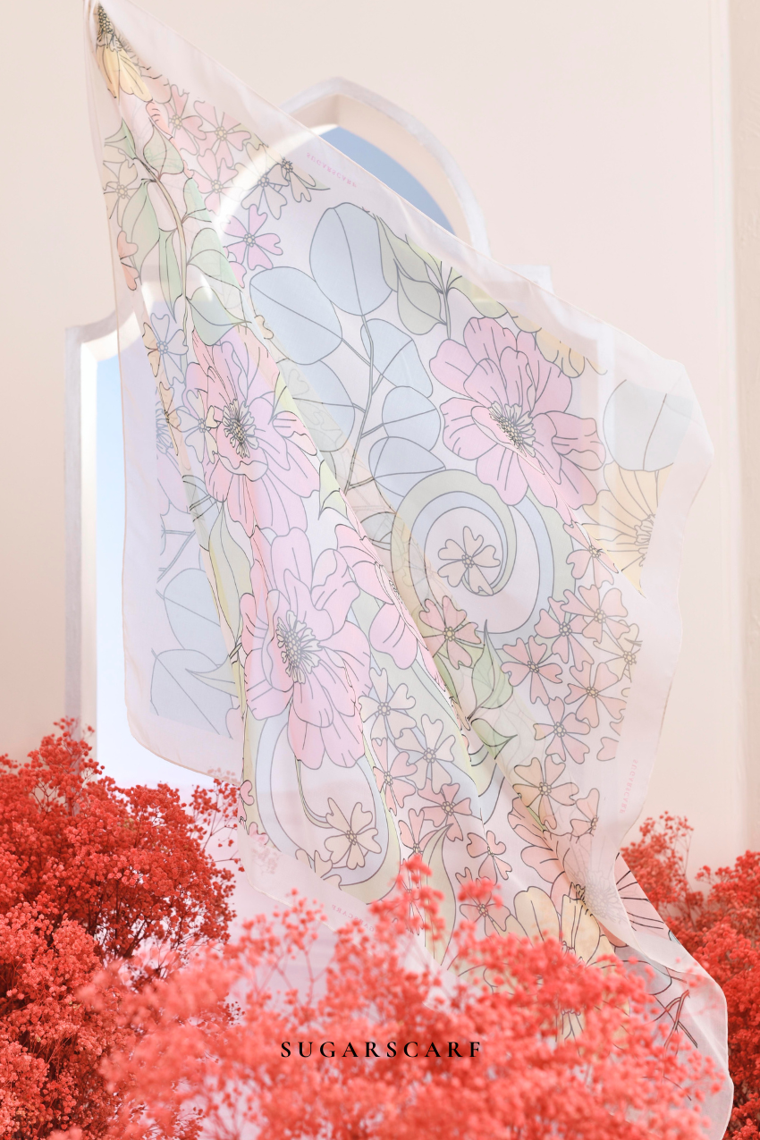 YES ( Japanese Voile Vol2 Square Scarf ) Riang Raya in ( GEMBIRA )