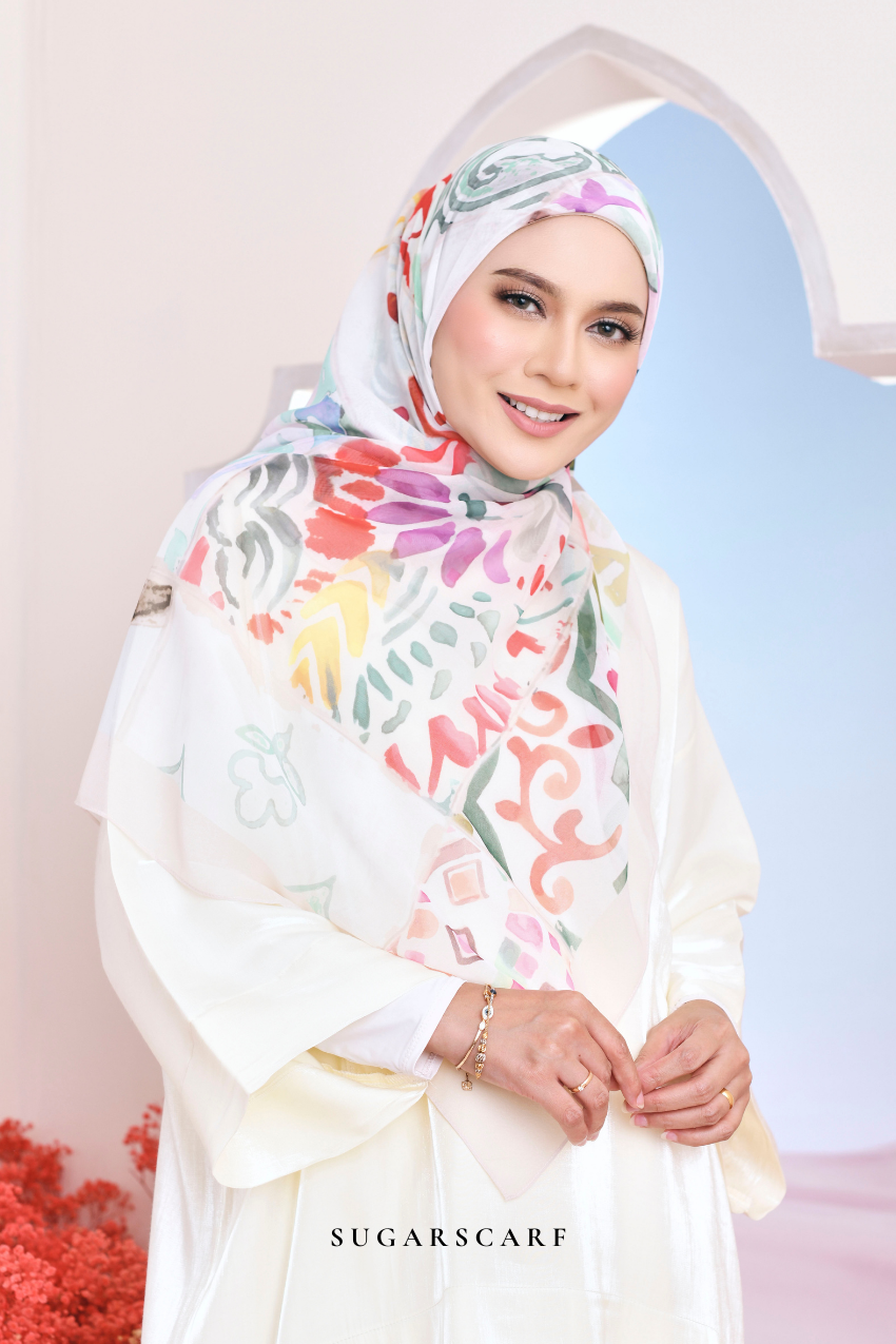 YES ( Japanese Voile Vol2 Square Scarf ) Riang Raya in ( RIUH )