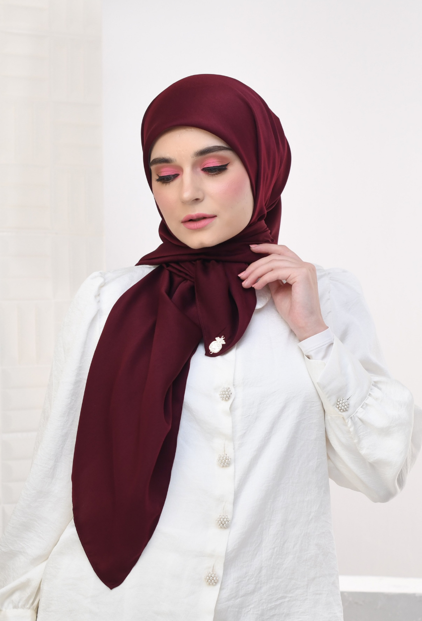 YES DEFECT - YOUR NEW MATE Smooth Satin Silk - Burgundy