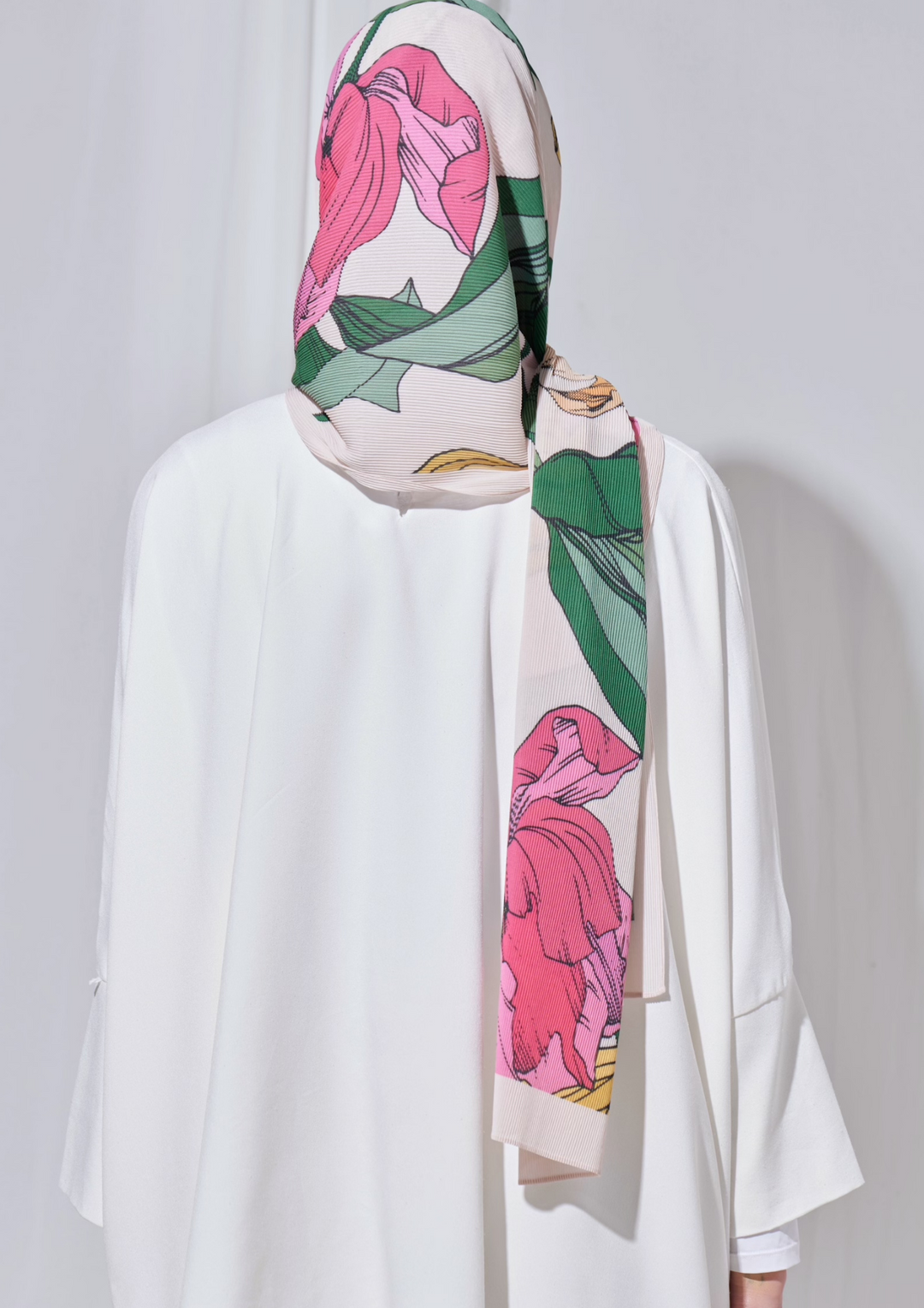 Sample (Pleated Shawl) Bloom Journey Wide Pleats Scarf In Never Apart