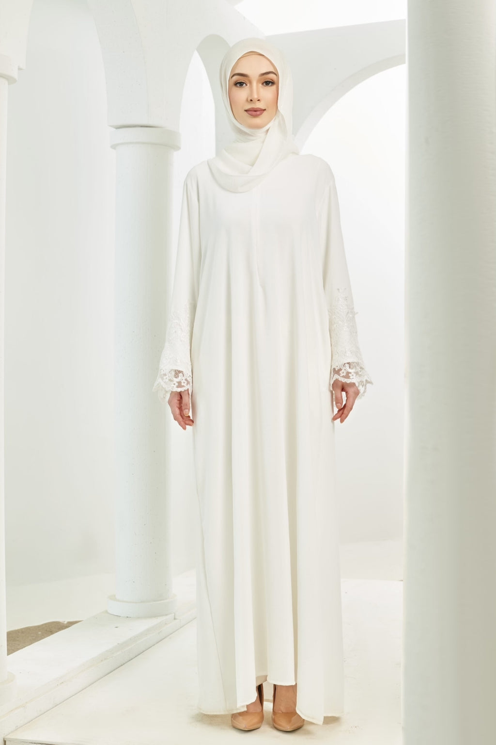 Layla Abaya [ Off White ]