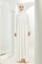 Layla Abaya [ Off White ]