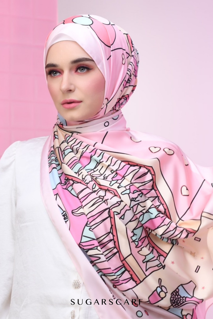 YES DEFECT - Close To Heart Mixed Satin Silk LONG SHAWL Edition