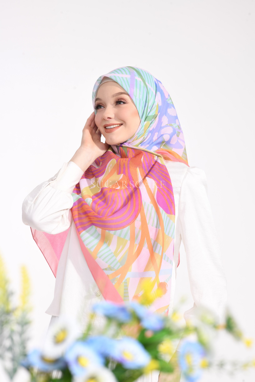YES DEFECT - ( Square ) Bloom Flair In Premium Voile Cotton ( KAWAII )