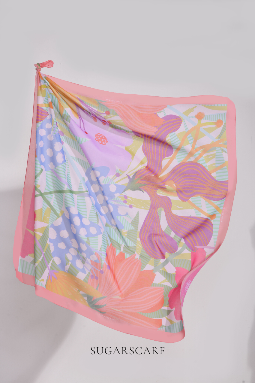 YES DEFECT - ( Square ) Bloom Flair In Premium Voile Cotton ( KAWAII )