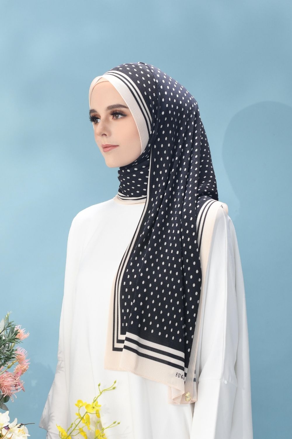 (SAMPLE) Classy Pleated Scarf in Andy Sachs