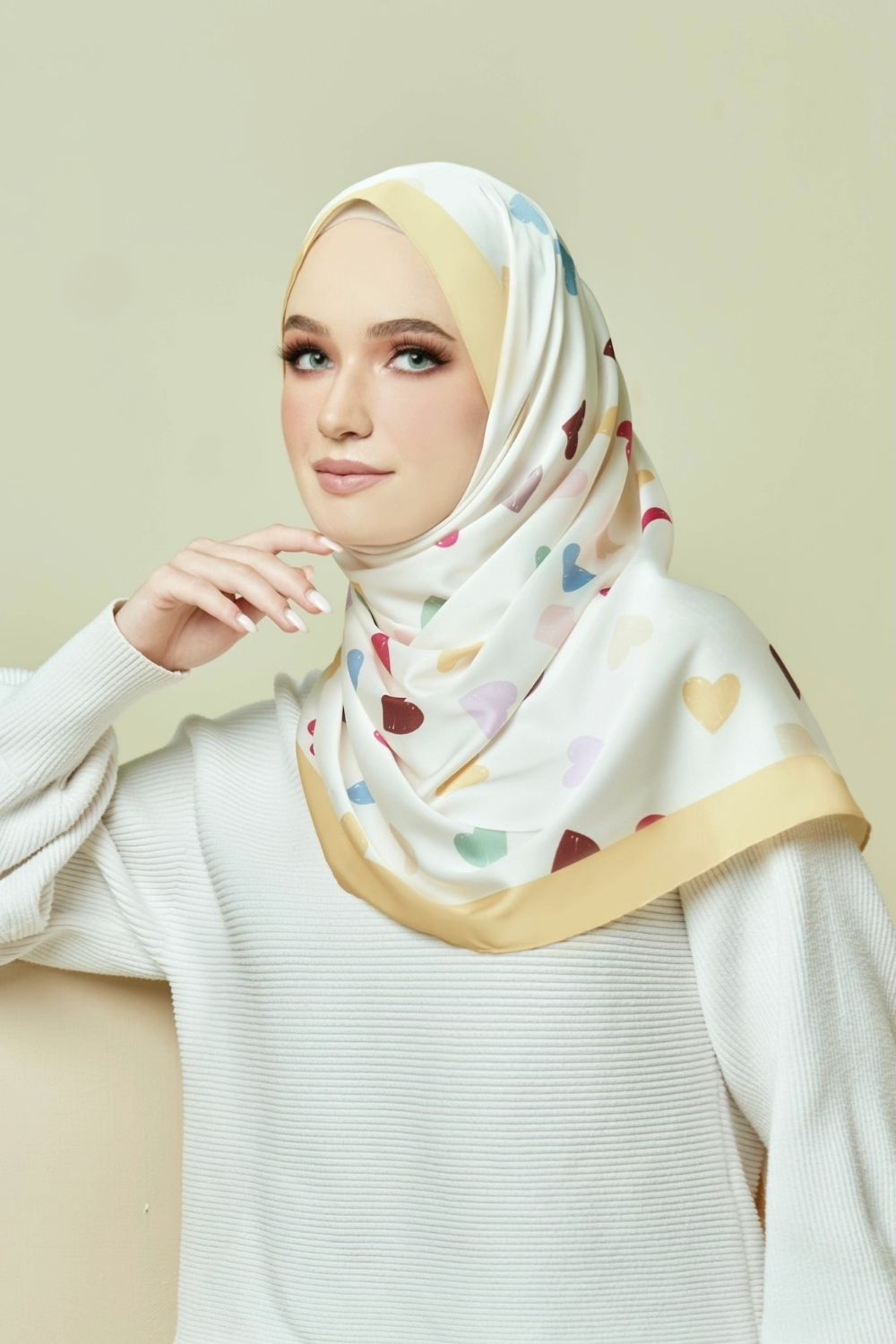 YES Long Shawl Mixed Satin Silk #EyeCandyLove in (EatPrayLove)