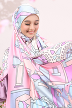 YES ( Square ) Soulful Bloom Mixed Silk Satin Scarf ( Roxelana )