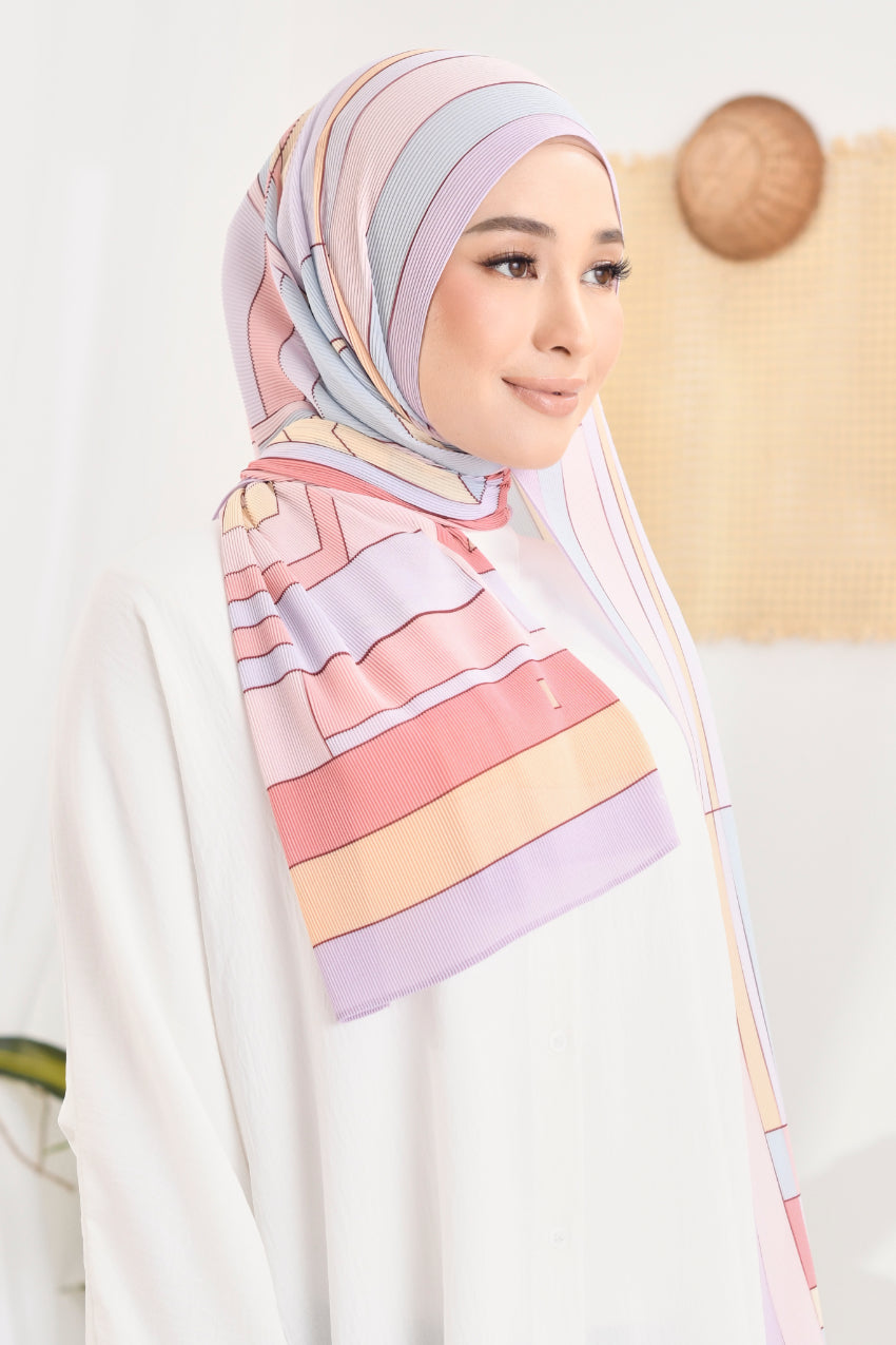 (SAMPLE) LIMITED EDITION ( Full Pleats ) RONA Wide Pleated Shawl( Kak Su )