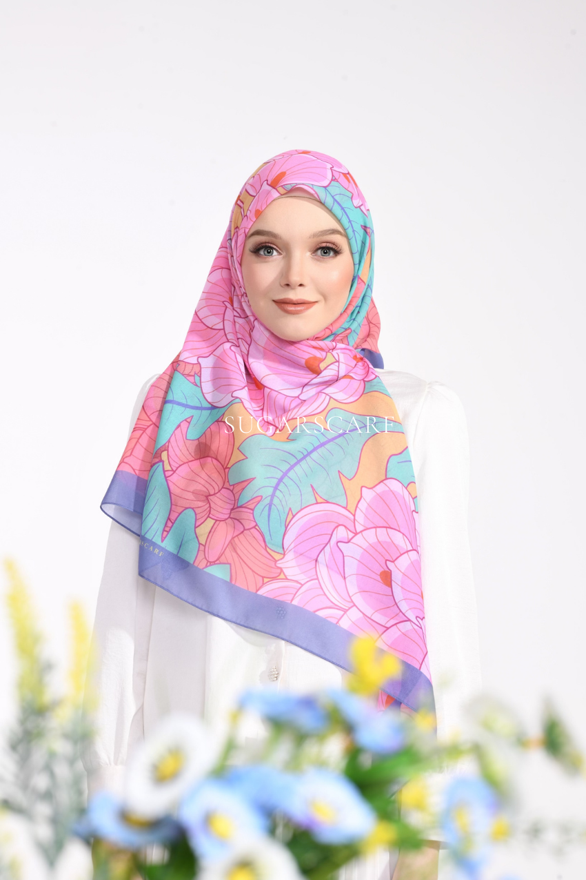 YES DEFECT -  ( Square ) Bloom Flair Premium Voile Cotton ( KEEP DREAMING )