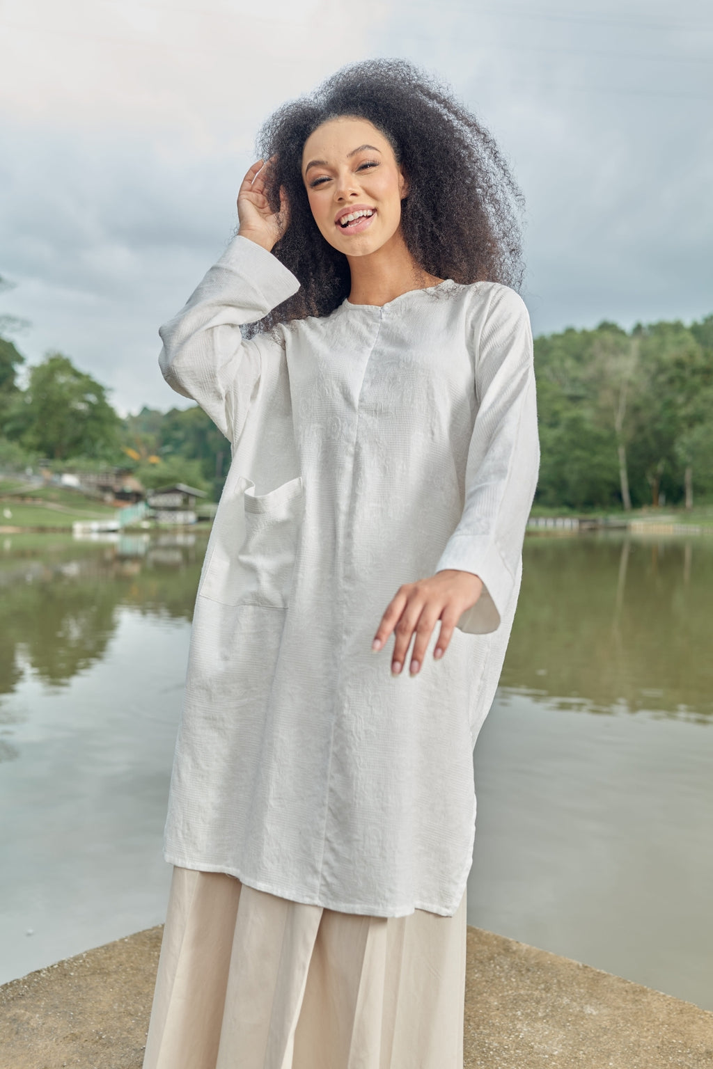 Kira Oversized Cotton Long Top