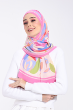 (SAMPLE) ( Full Wide Pleats Shawl ) Bloom Valley ( Fun Garden )