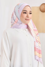 YES LIMITED EDITION ( Long Scarf ) RONA Shawl Mixed Satin Silk  ( Kak Su )