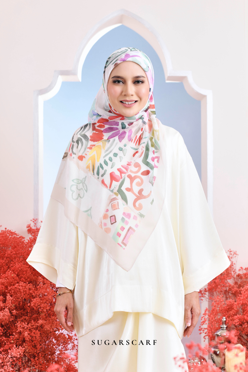 YES ( Japanese Voile Vol2 Square Scarf ) Riang Raya in ( RIUH )