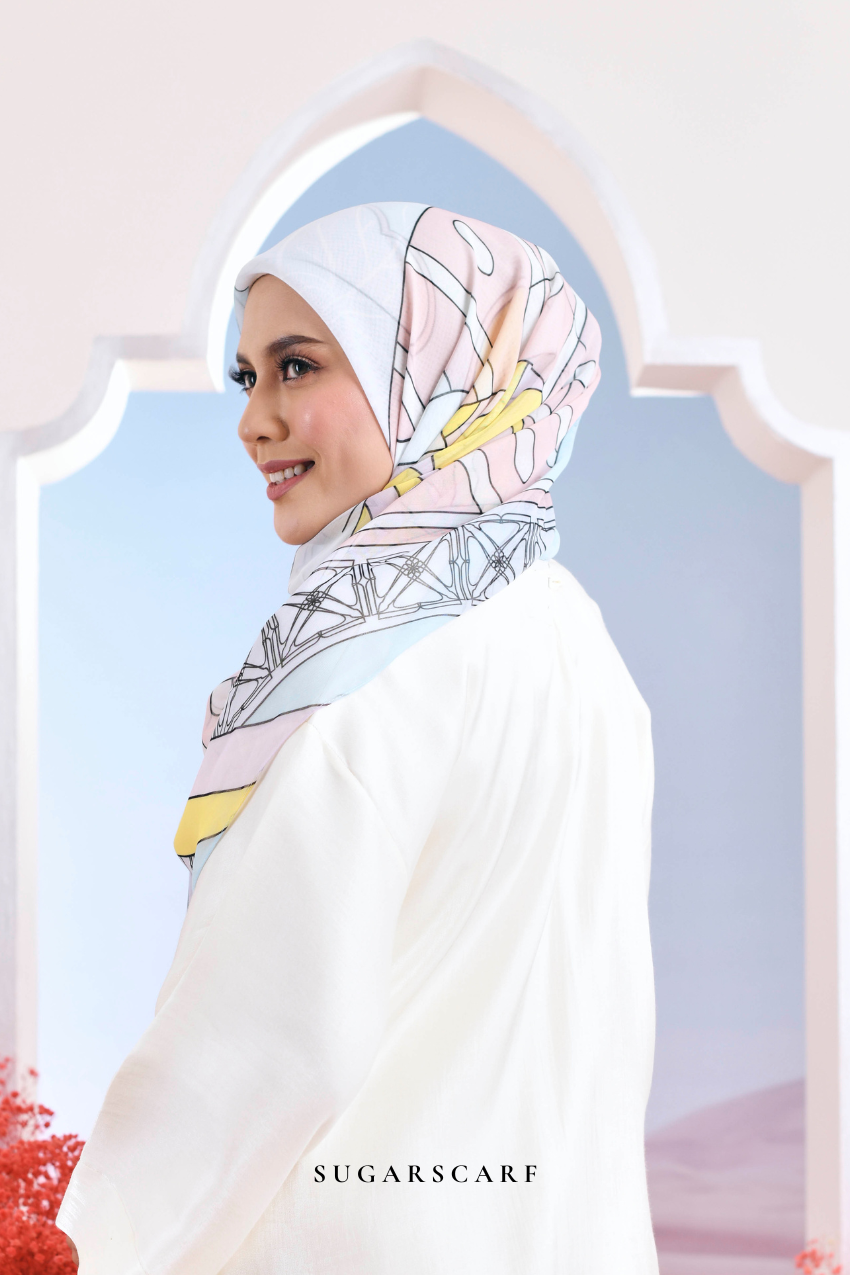 YES DEFECT - ( Japanese Voile Vol2 Square Scarf ) Garden of Hurrem Bloom in ( ELA )