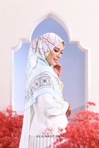 ( Square ) Garden of Hurrem Bloom Mixed Silk Satin Scarf ( ELA )