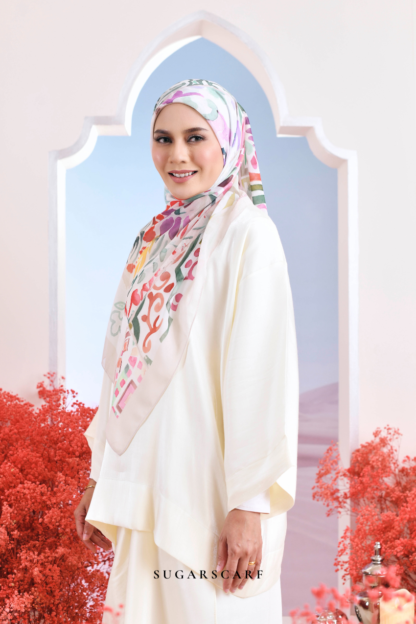 YES ( Japanese Voile Vol2 Square Scarf ) Riang Raya in ( RIUH )