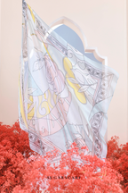 YES DEFECT - ( Japanese Voile Vol2 Square Scarf ) Garden of Hurrem Bloom in ( ELA )