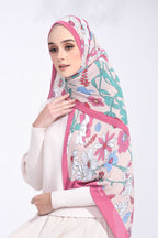 (SAMPLE) ( Full Wide Pleats Shawl ) Abstract x Bloom ( Canary Island )
