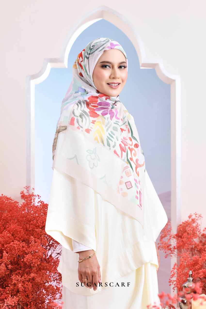 YES ( Japanese Voile Vol2 Square Scarf ) Riang Raya in ( RIUH )