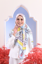 ( Square ) Garden of Hurrem Bloom Mixed Silk Satin Scarf ( ELA )