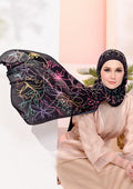 (SAMPLE) (Full Pleats ) BLOOMING EID Shawls in VIOLA RAY