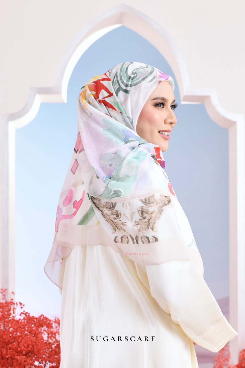 YES ( Japanese Voile Vol2 Square Scarf ) Riang Raya in ( RIUH )