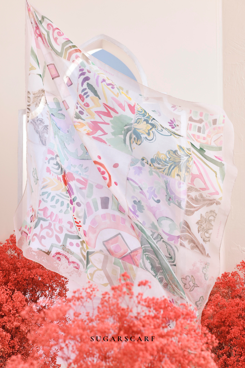 YES ( Japanese Voile Vol2 Square Scarf ) Riang Raya in ( RIUH )