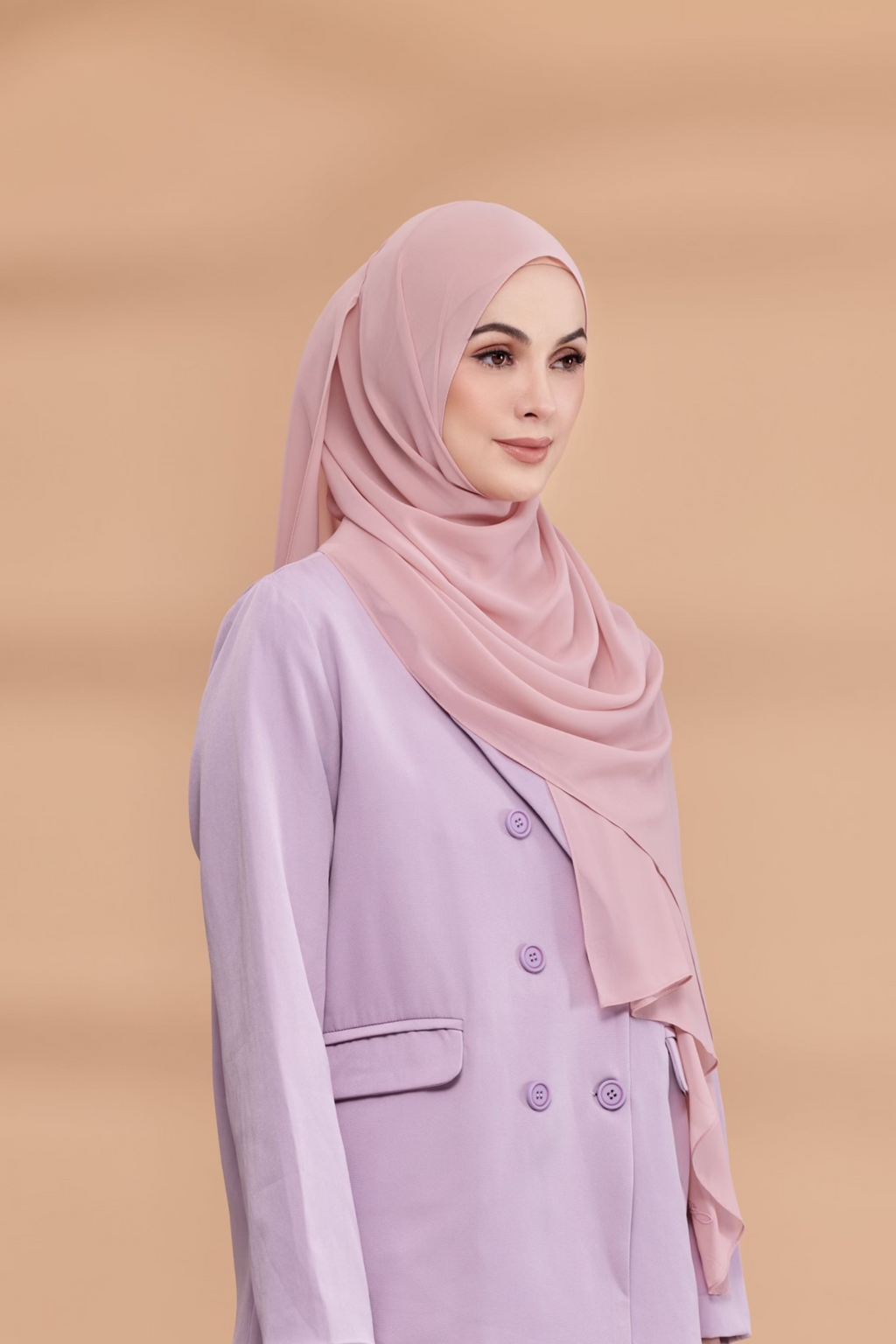 Emily Chiffon Luxe Scarf ( Killing it - Pale Rose )