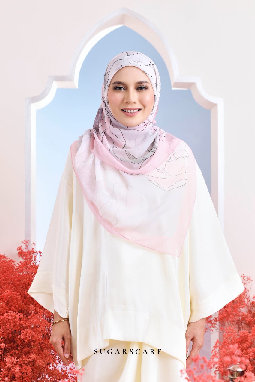 YES DEFECT - ( Japanese Voile Vol2 Square Scarf ) Riang Raya in ( KENANGAN )