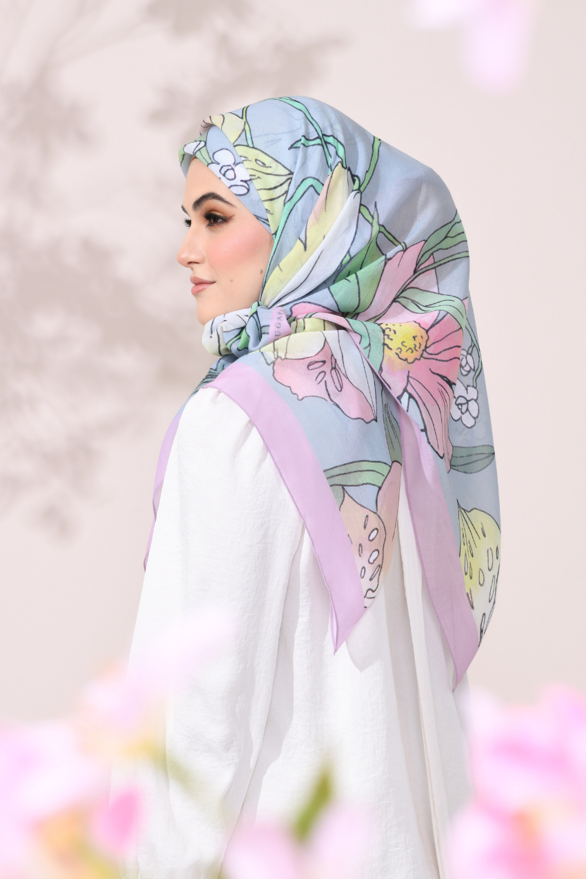 YES DEFECT - ( Square Scarf ) Sweetheart in Cotton Bawal (Cherish)