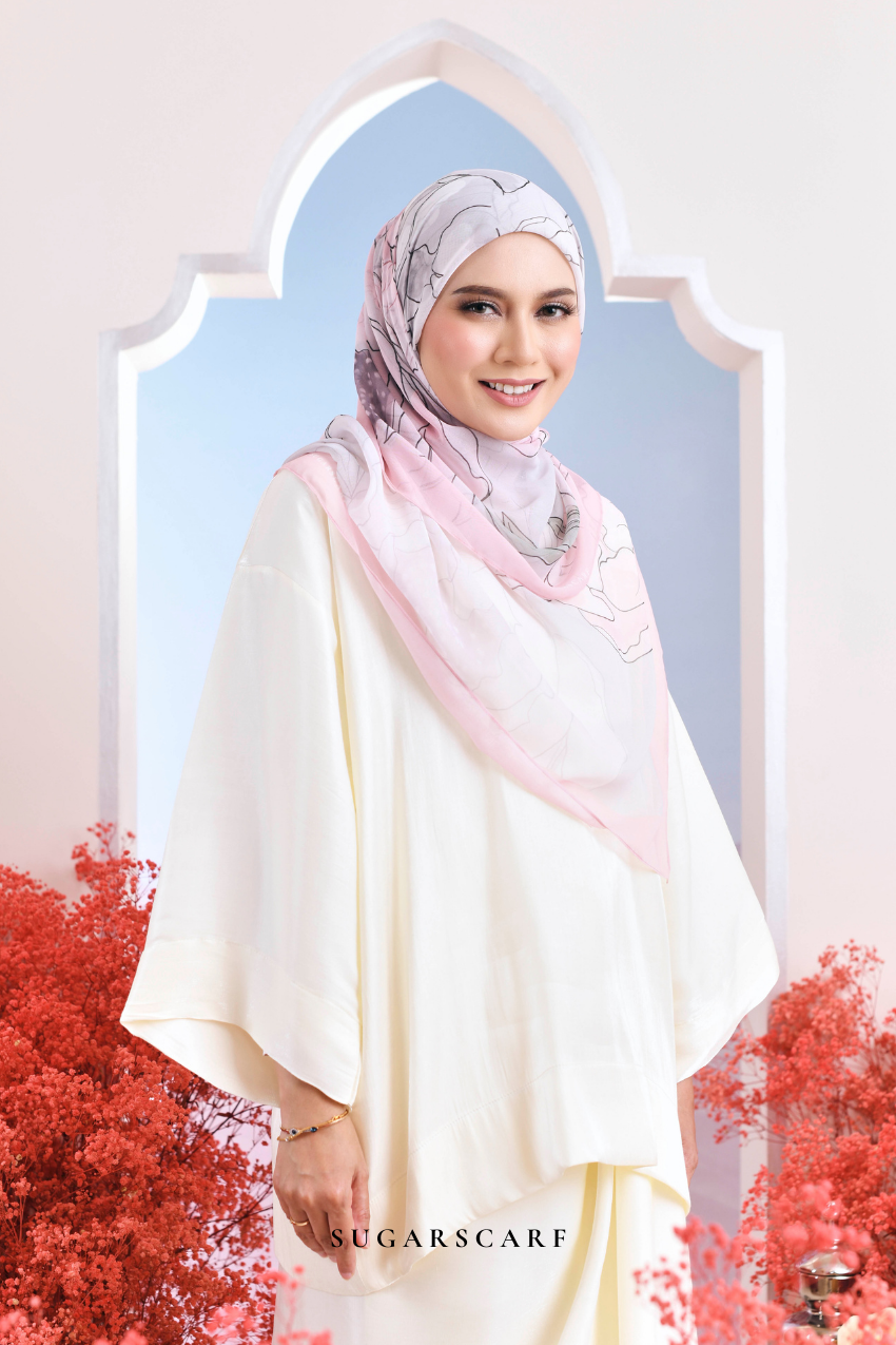 YES DEFECT - ( Japanese Voile Vol2 Square Scarf ) Riang Raya in ( KENANGAN )