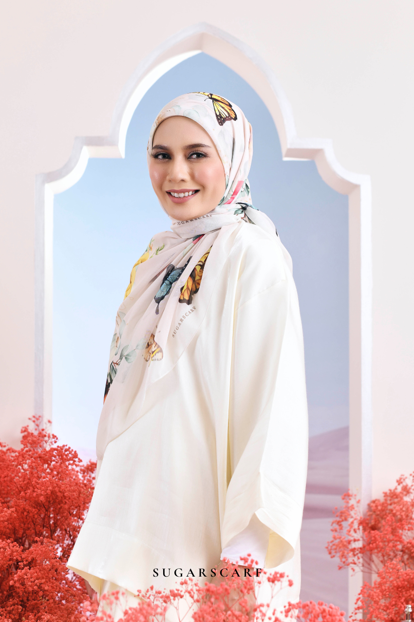 YES DEFECT - ( Japanese Voile Vol2 Square Scarf ) Garden of Hurrem Bloom in ( JEHAN )