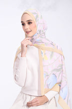 YES ( Full Wide Pleats Shawl ) Abstract x Bloom ( Golden Gate )