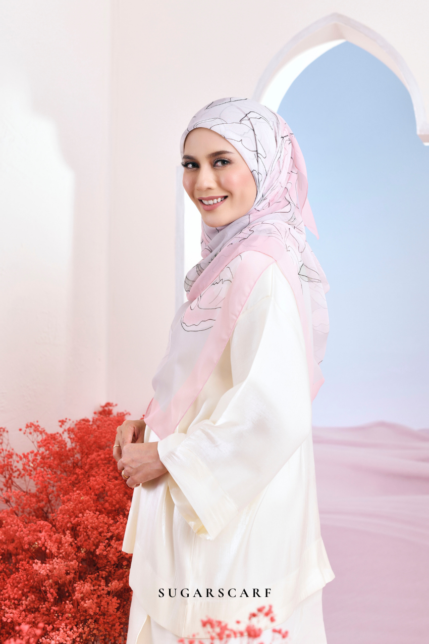 YES DEFECT - ( Japanese Voile Vol2 Square Scarf ) Riang Raya in ( KENANGAN )
