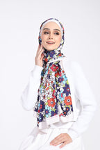 ( Shawl ) FlowerPower Mixed Satin Silk ( Cats )