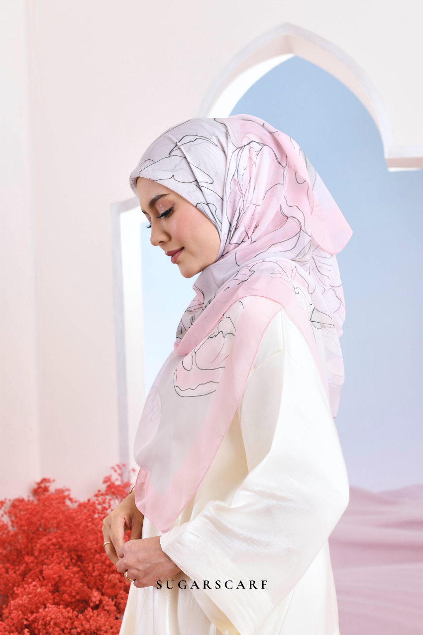 YES DEFECT - ( Japanese Voile Vol2 Square Scarf ) Riang Raya in ( KENANGAN )