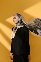 YES Dolce Vita Mixed Satin Silk Shawl in Magical