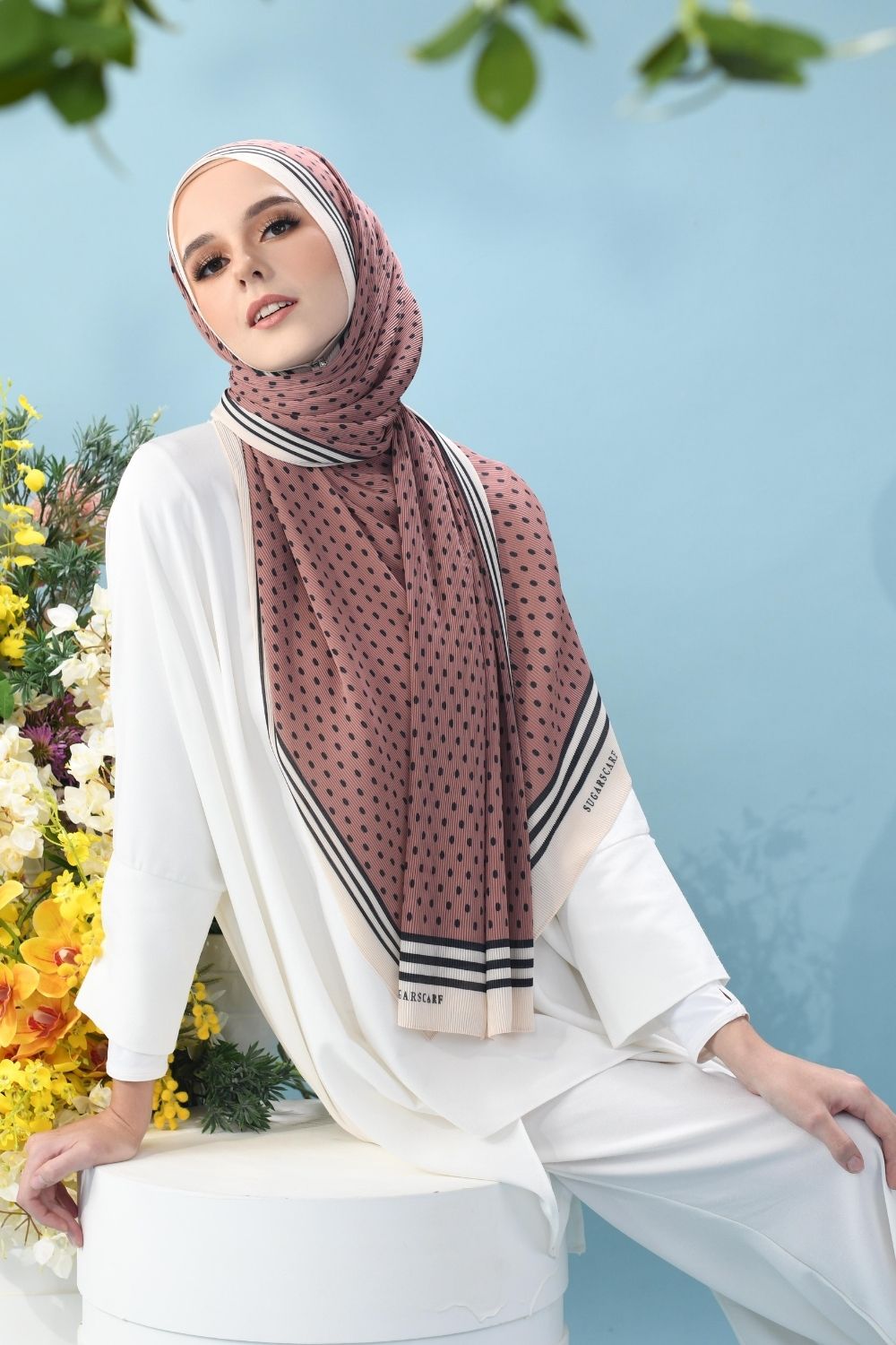 (SAMPLE) Classy Pleated Scarf in Blair Waldorf