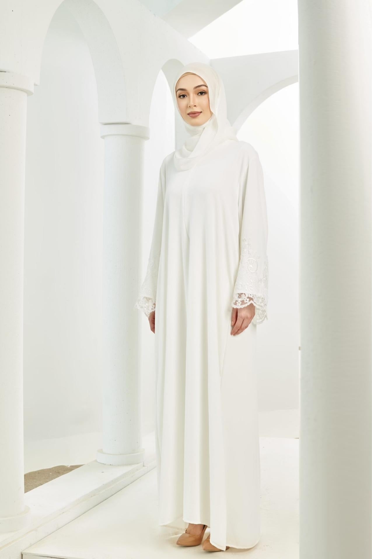Layla Abaya [ Off White ]