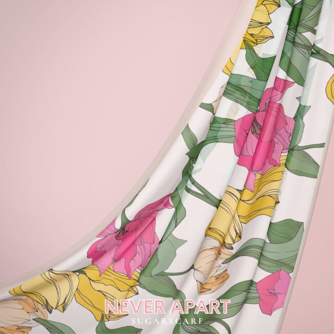 Sample (Pleated Shawl) Bloom Journey Wide Pleats Scarf In Never Apart