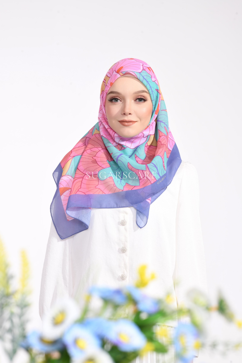 YES ( Square ) Bloom Flair Premium Voile Cotton ( KEEP DREAMING )