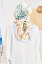 (Shawl) RUMA Shawl Mixed Satin Silk  ( Kenangan Blue )