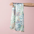 YES Long Shawl Bloom Journey Mixed Satin Silk in ( Promise ) -  With No Box