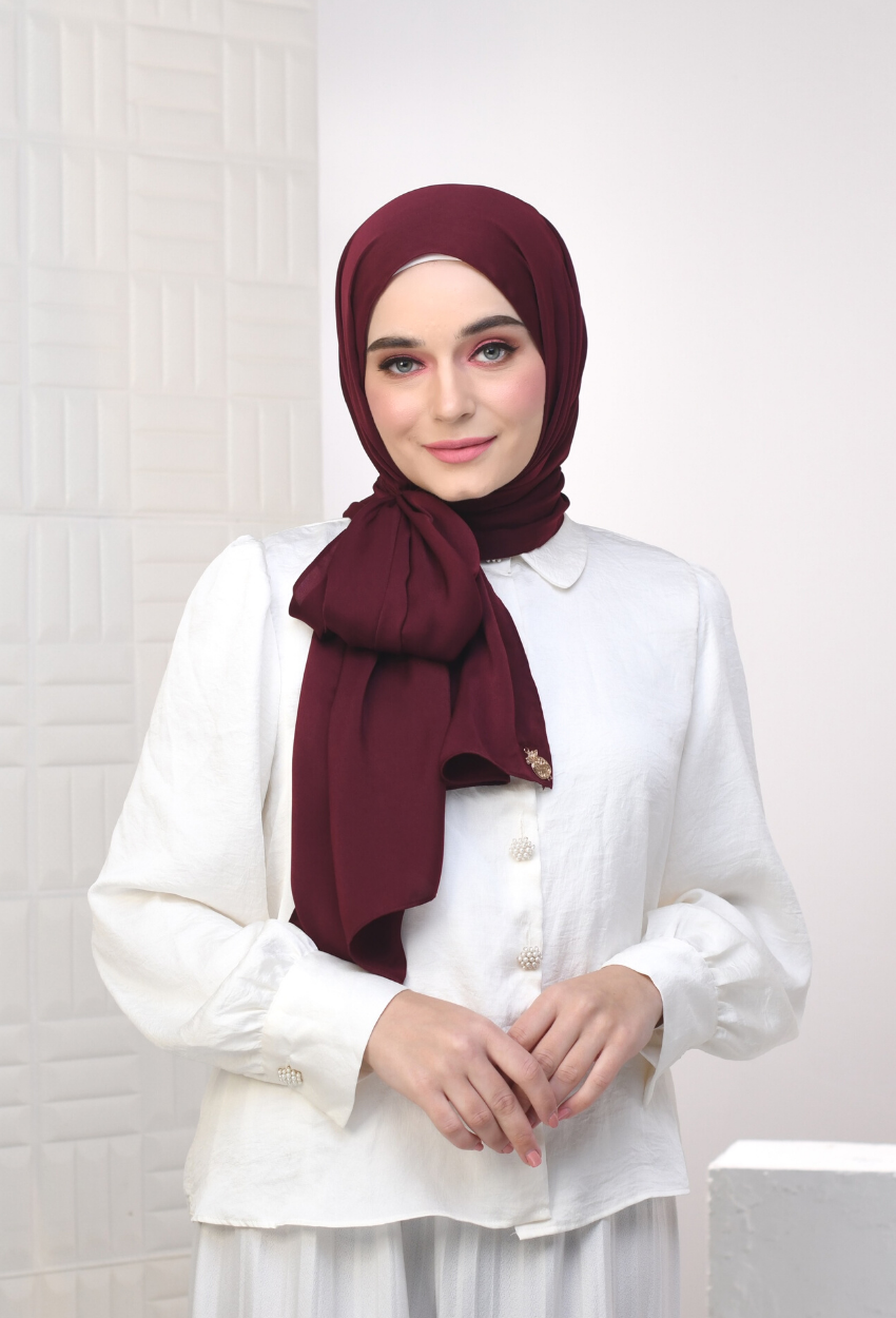 YES DEFECT - YOUR NEW MATE Smooth Satin Silk - Burgundy