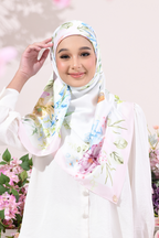 YES ( Square ) Soulful Bloom Mixed Silk Satin Scarf ( Laila )