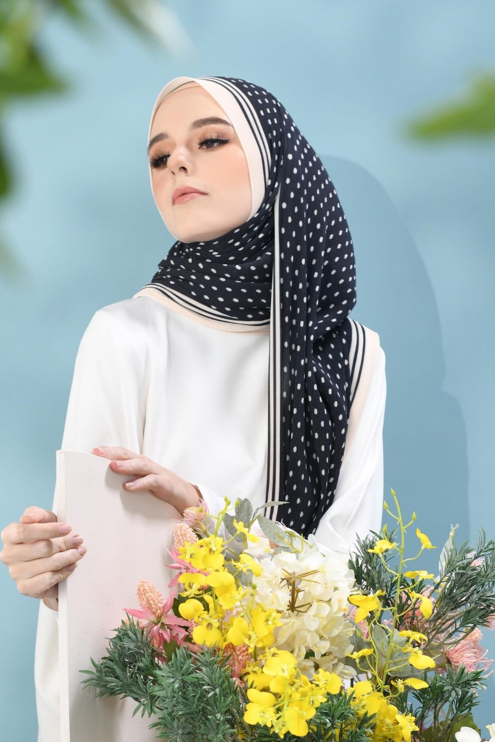 (SAMPLE) Classy Pleated Scarf in Andy Sachs